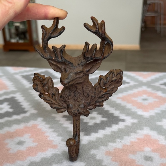 Other - Rust Brown Cast Iron Deer Wall Hook - Rustic Home Wall Decor